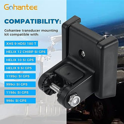 7400931 Transducer Bracket, Mounting Plate Compatible with MHX XNT XHS | Model Transducers for Fishfinder Sensors Transom Mounting Plate Transom Mounting Hardware Kit Transducer Mount