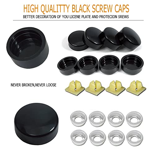 Anti Theft License Plate Screws, Anti Theft License Plate Frame Bolts Tamper Resistant Fasteners, Stainless Steel License Plate Screws, 1/4"(M6) Security Screw Set for Car License Plates - color: style 1