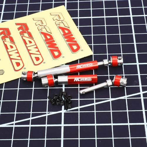 RCAWD Second Version TRX4M Center CVD Driveshaft for 1/18 TRX4M Drive Shaft Series Upgrades Part Red - color: Red