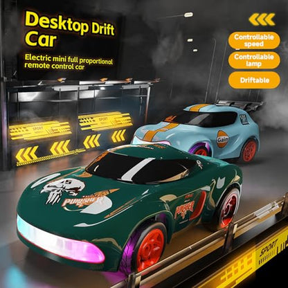 Mini RC Car, 1:64 Scale Toy Car & Remote Control Integrated Design. - color: Black