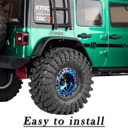 RC 1.9 Beadlock Wheel Rims for 1/10 SCX10 90046 AXI03007 TRX4 TRX6 VS4-10 Gen7 Gen8 MST CFX D90 RC Crawler,Aluminum 1.9" RC Tires Wheel Rim RC Truck Tires Wheels Rims.(4PCS) Colour - color: Colour（1.9 Rim）