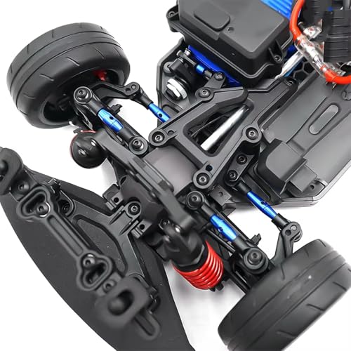 RC Crawlers Models For Bronco GT4-TEC 2.0 1/10 Aluminum Tie Rod Set Adjustable Steering Linkage Servo Link Pull Parts Model Accessory Modified(Blue) - color: Blue
