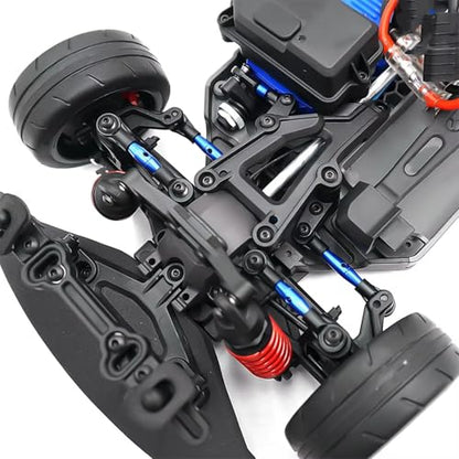 RC Crawlers Models For Bronco GT4-TEC 2.0 1/10 Aluminum Tie Rod Set Adjustable Steering Linkage Servo Link Pull Parts Model Accessory Modified(Blue) - color: Blue