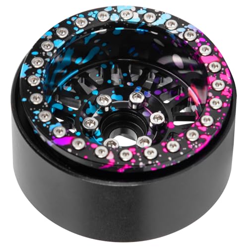 RC 1.9 Wheel Rims for 1/10 SCX10 SCX10 II 90046 SCX10 III AXI03007 SCX10 Pro TRX4 TRX6 Gen7/8 D90 VS4-10 MST CFX RC Crawler Car,4pcs Aluminum 1.9 Wheel Rims,Colour - color: Colour - (Rims)