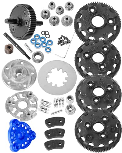 RC 48P 76T 83T 86T 90T Spur Gear &Transmission Gear &Slipper Clutch &Pressure Plate &Slipper Rebuild Kit Upgrades Part for 1/10 Slash 2WD,Rustler/Stampede/Bandit 2WD VXL,Navy Blue - color: Navy Blue(1set)
