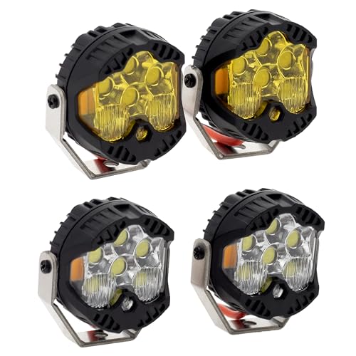 MEUS RACING RC Car LED Lights Kit - 1/10 & 1/8 Scale RC Crawler Accessories for Axial SCX10, Wraith, Traxxas TRX4 & TRX6, Redcat Gen8 Upgrades - style: 4pcs Hive Lights