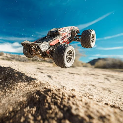 ARRMA 1/16 Mini Kraton 3S DSC 4X4 RTR Brushless RC Speed Truck, Black/Red | RC Car, Battery and Charger Not Included ARA2508T1
