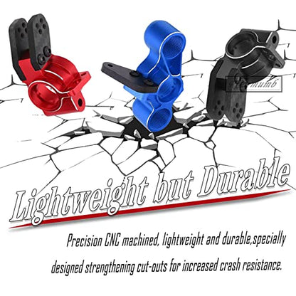 RC Upgrades Part for 1/8 Typhon/Talion 6S BLX,1/7 Felony/Mojave/Infraction/Limitless/Fireteam 6S BLX,Alloy Front Knuckles Steering Blocks &Rear Hub Stub Axle Carriers,Black - color: Black