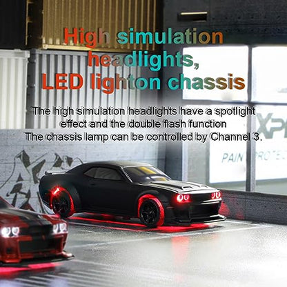 1:76 Turbo Racing Scale RC Sport Car, Table Racing Remote Control Mini Model Car Full Proportional RTR Kit Toys (C75-black) - color: C75-black