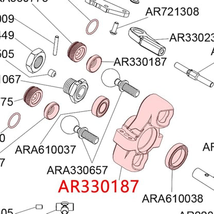 Aluminum Front Steering Knuckles Blocks for ARRMA 1/8 Mojave TYHPON | Infraction FIRETEAM Felony BLX 6S 1/7 4WD,Durable RC Car Caster Blocks C-Hubs w/Bearings,Hub Carriers Parts AR330187 - color: Red, size: Front Steering Knuckles(Thin)