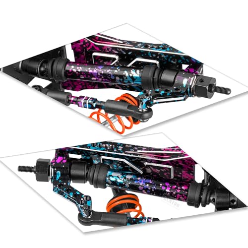 RC Drive Shaft CVD Axles Upgrades Part for 1/10 Slash VXL 4X4,Rustler VXL 4X4,Stampede VXL 4X4,#45 Steel Front Rear Driveshaft with Hex,Colorful - color: Colorful - Upgrades
