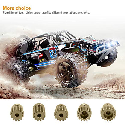 5PCS 32DP 540 Motor Pinion Gear 12T 13T 14T 15T 16T 3.175mm Shaft Pinion | Gears Replacement Parts Set Kit for 1/10 RC Car Brushless Brush Motor - color: Gold 32p 16t-20t