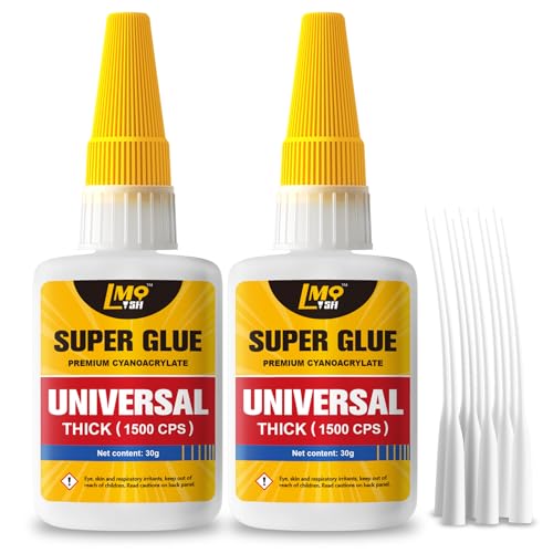 Thick Super Glue 60g(2.12 oz) Gap Filling CA Glue for Wood Furniture Shoes Ceramic Plastic Glass Leather Metal Model, All Purpose Superglue for Crafts and Repairs, Clear Instant Cyanoacrylate Adhesive - size: 2oz, style: Thick