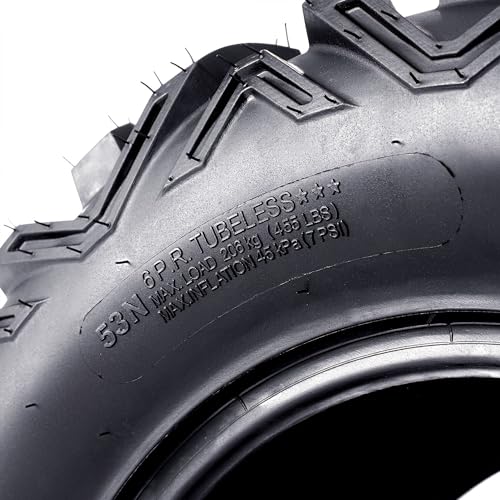 ATV Tires 25x8-12 Set of 2 ATV Tires All Terrain Tires, 25x8-12 6PR Sand Mud Off-Road Tires, Tubeless - size: 25x8-12