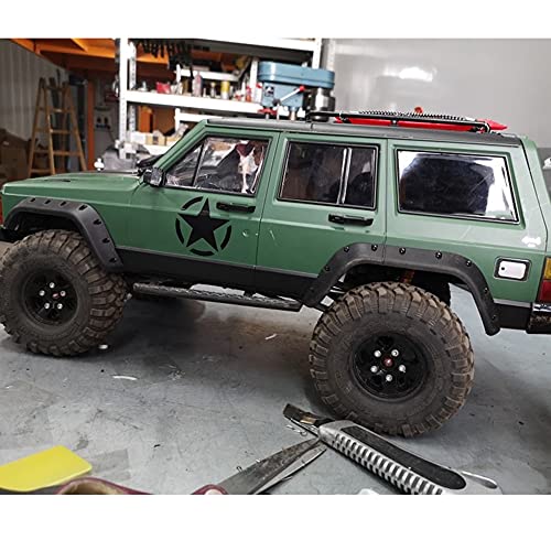 1/10 RC Crawler Hard Body Shell Kit - 313mm Wheelbase Cherokee Body for Axial SCX10, SCX10 II 90046, 90047 & TRX4 Kits (Red) - color: Red