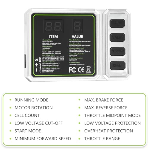 GOUPRC RC Program Card for GOUPRC Brushless ESC Electronic Speed Controller for 1/10 RC Car Programming Model Setting