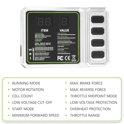 GOUPRC RC Program Card for GOUPRC Brushless ESC Electronic Speed Controller for 1/10 RC Car Programming Model Setting