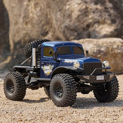 FMS Rochobby 1/10 Atlas Ready Set RC Crawler RC Truck 4X4 with Lighting, 2.4GHz Radio,Ball Bearing, Metal-Gear Full,4 Link Suspension,Rapid Separation Car Body for Adult (Blue) - color: 1/10 Blue