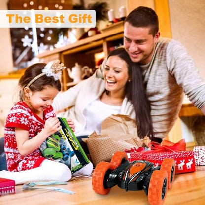 FREE TO FLY Remote Control Car Rc Cars - Drift High Speed 4Wd Off Road Stunt with 360° Flips - Christmas Birthday Gifts Racing Toys for Kids Age 8-12 6-8 3-5 - color: Orange