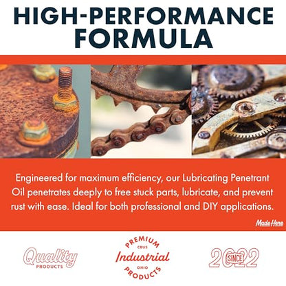 Made Here Co. Multi-use Lubricating Penetrant Oil - High-Performance, Rust Prevention, Non-Toxic Formula, 4oz - Ideal for Home, Automotive, and Industrial Use (Pack of 2) - size: Multipurpose Oil 4 Oz (Pack of 2)