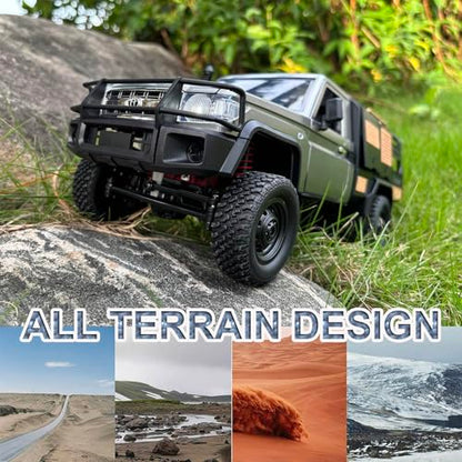 MN82S RC Crawler 1/12 Scale Remote Control Rock Crawler RC Truck 4x4 | Toyota Land Cruiser All Terrain Car Off-Road RTR 280 Motor Full Proportional Hobby Vehicle for Adult