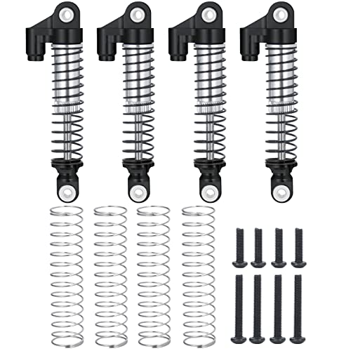 RC Shocks 56mm Adjustable Long Shock Absorber Damper for 1/18 TRX4M Crawler Car(Black) - color: Black
