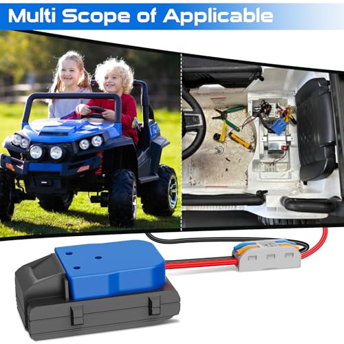 Battery Adapter Compatible for Kobalt 24V Battery | Dock Power Connector for Rc Car Rc Toy 12 Gauge Robotics with Wire Terminals - color: BLUE02