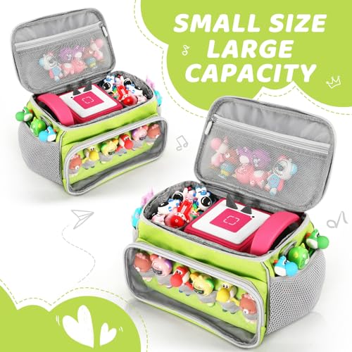 PISOSN Portable Carrying Case Compatible with Toniebox Starter Set and Tonies Figurines, Carrying Bag for Toniebox 2 & Accessories (Green) - color: Green