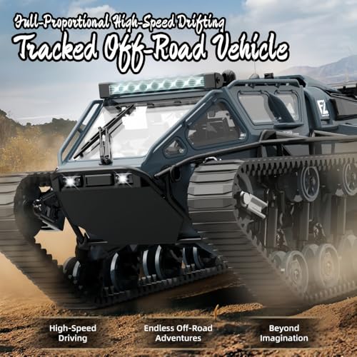 1:16 Large RC Tank Car, 2.4G Anti-Interference Remote Control, Realistic LED Lighting, Dual Motors for All-Terrain Climbing, Simulation Armored Vehicle with Openable Doors