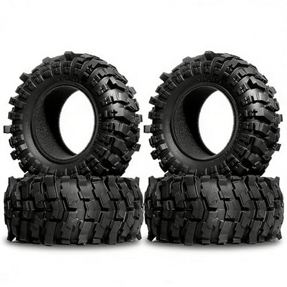 2.6'' Crawler Tires Rubber Mud Tyres OD 5.3'' (4PCS) for Axial SCX10 TRX4/6 GEN7/8 FCX10 RBX10 MJX H8H MK07 KM4 4082/83 1/7 1/8 1/10 Crawler Car (D) - color: D