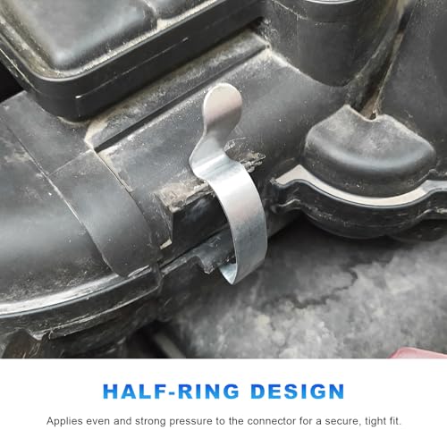 4 PCS Air Filter Clips, Heavy Duty Metal Auto Airbox Housing Clip Replacement for Fastening Connection, Air Cleaning Filter Retaining Clip Spring Clamp for Most Cars