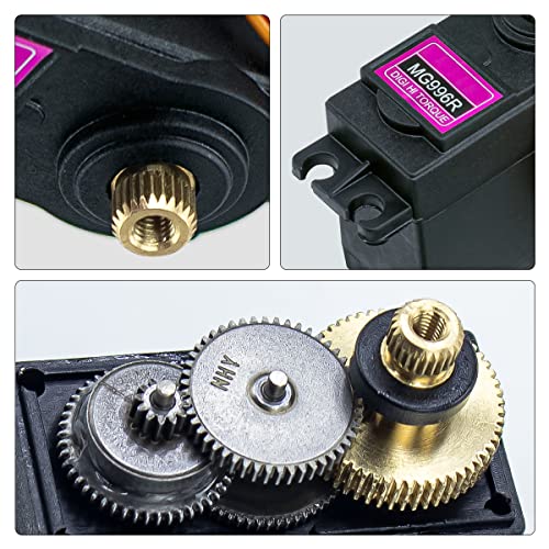 Hosyond 4Pack MG996R 55g Digital RC Servo Motors High Torque Metal Gear Servo for RC Car Robot Boat Helicopter - size: MG996R x 4