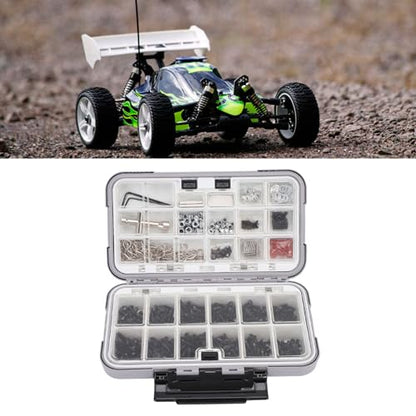RC Screw Kit, Stainless Steel M3 M4 Hex Socket Head Cap Screws Durable Set for 1/8 and 1/10 Scale RC Trucks Off Road Crawlers Enthusiasts