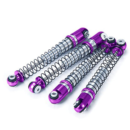 RC-Hub 4Pcs Aluminum Shock Absorber Damper 48mm for 1/24 Axial SCX24 90081 Deadbolt AXI00001 AXI00002 AXI00004 AXI00005 AXI00006 RC Crawler Car(Purple+Black) - color: Purple+Black