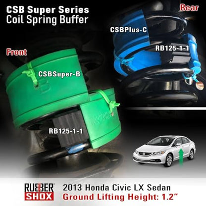 RubberShox CSB Super, Size F, Coil Spring Buffer/Spacer | 70A hardness, universal fitment - color: CSB Super, size: F
