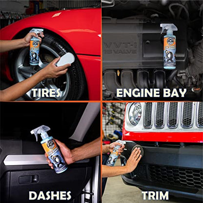 Chemical Guys, Tire Kicker Extra Glossy Tire Shine for Rubber, 1 Gallon | Sprayable dressing revives a deep wet look on tires, trim and bumpers, dries to the touch with no greasy sling - size: 128 fl Oz, style: Only