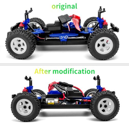 RC Aluminum Front & Rear Body Mounts with Body Posts, Clips, Washers Upgrades Part Compatible with 1/18 Traxxas LaTrax Desert Prerunner, Replace Parts 7615 (Black) - color: Black
