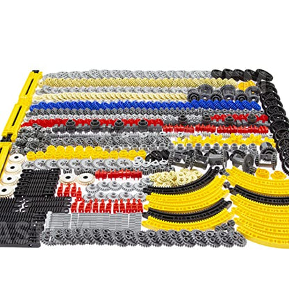 ASTEM 699pcs Technic-Parts-Gears Axle-Pin-Connector Compatible with Technical Cam Worm Cogs Gears Steering Parts Differential Engine Kit.