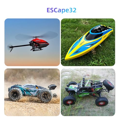SEQURE 14200 Pro Brushless ESC 200A 5-14S Lipo ESCape32 | Electric Speed Controller with 12V 15A BEC and 5V Fan for RC Crawler Cars, Helicopters, Model Ships - color: ESCape32