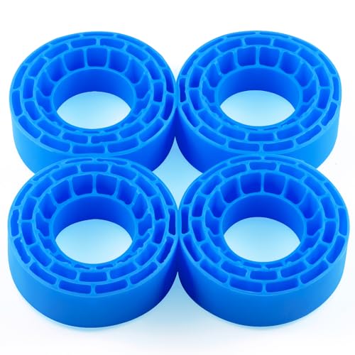 1.3" Silicone Rubber Insert Foam fit for 68-72mm*24-27mm 1.3" Tires, Ultra Soft Blue Silicone Rubber Liner for TRX4M SCX24 1/18 1/24 Crawler Tire, Replacement of Sponge Foams 4pcs (Blue)