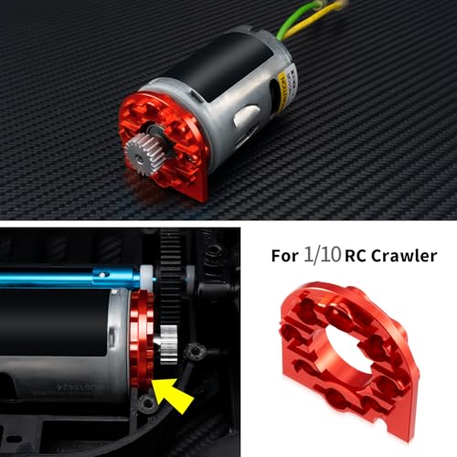 RC Aluminum Alloy Adjustable Motor Mount Plate Heat Sink Compatible with Tamiya TT01 TT01D TT01E 1/10 RC On Road Touring Car Motor Mount Chassis Upgrade Replacement Parts (Red) - color: Red