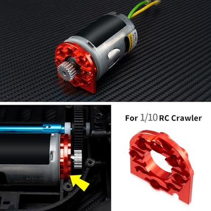 RC Aluminum Alloy Adjustable Motor Mount Plate Heat Sink Compatible with Tamiya TT01 TT01D TT01E 1/10 RC On Road Touring Car Motor Mount Chassis Upgrade Replacement Parts (Red) - color: Red