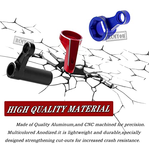 RC Servo Saver Steering Upgrades Parts for 1/8 Sledge 4WD, Servo Saver Servo Horn Steering Hops up Set for Aluminum Sledge 4WD Monster Truck #95076-4,Replace #9545,Navy Blue - color: Navy Blue