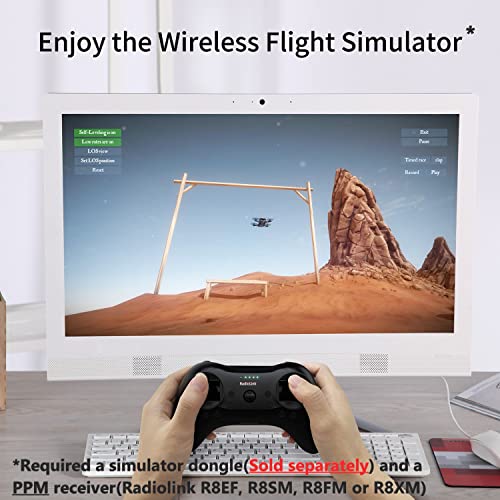 Radiolink T8S 8 Channels 2.4GHz RC Transmitter and Receiver R8EF+R4FGM RX, Remote and Controller Built-in Rechargeable Battery for Quad/Airplane/Car/Boat and More (Mode 2 Left Hand)