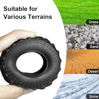 LRFHL 1.3" Crawler Tires Soft Rubber for 1/18 TRX4M 1/24 SCX24 FCX24, 4PCS | 65mm*26mm, RC Tires with Foam Insert, RC Rock Crawling Tires Upgrade - color: Style B
