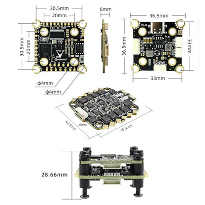 SEQURE Flight Controller Stack FPV FC Stack 30x30 with 4in1 70A ESC AM32 For FPV Drones Racing Freestyle Quadcopter