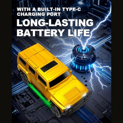 1/64 4WD Mini RC Off-Road Drift Car, 2.4G crawler vehicle with LED Yellow | High Speed Brushless Motor, Dual-Speed Mode, 30m Control Distance, Gift for RC Enthusiasts - color: Yellow