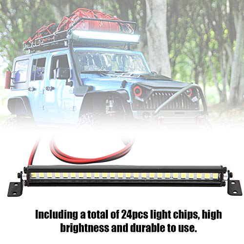 FILFEEL 24 LED Roof Lights Bar Decoration RC Accessory for Scx10 1/10 Car, Making Your car More Attractive, Cool Even in Dark Environment with 24pcs Light Chips, Perfect for Easy