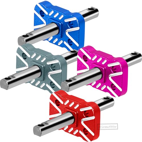 RC Differential Locker Spool Upgrades Part for 1/10 Slash 2WD(VXL),Rustler 2WD(VXL),Stampede 2WD(VXL),Bandit 2WD(VXL),Aluminum Diff Locker Mounts Hop-up,Navy Blue - color: Red(1set)