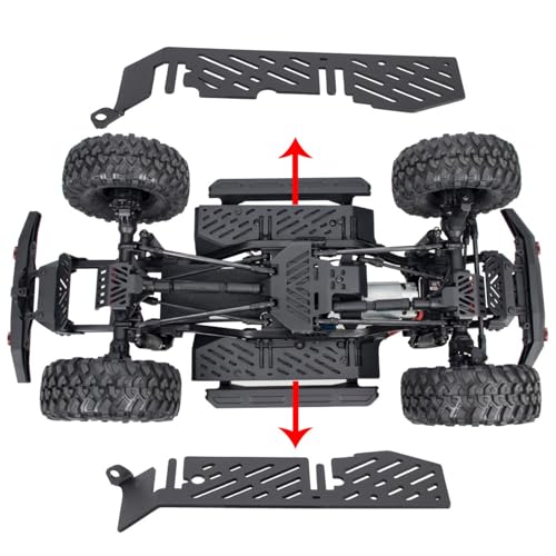TRX4 Armor Kit,1/10 RC Chassis Armors Set Skid Plate for TRAXXAS TRX-4 Sport Bronco K5 Blazer Defender Body Link Shock Axle Protector (7)